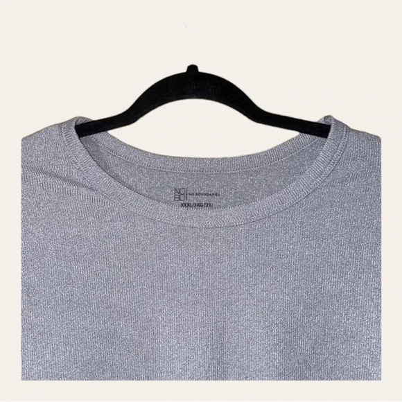 No BOUNDARIES LONG SLEEVE RIBBED TOP GRAY IN COLOR SIZE 3X (21)โ - Picture 2 of 7